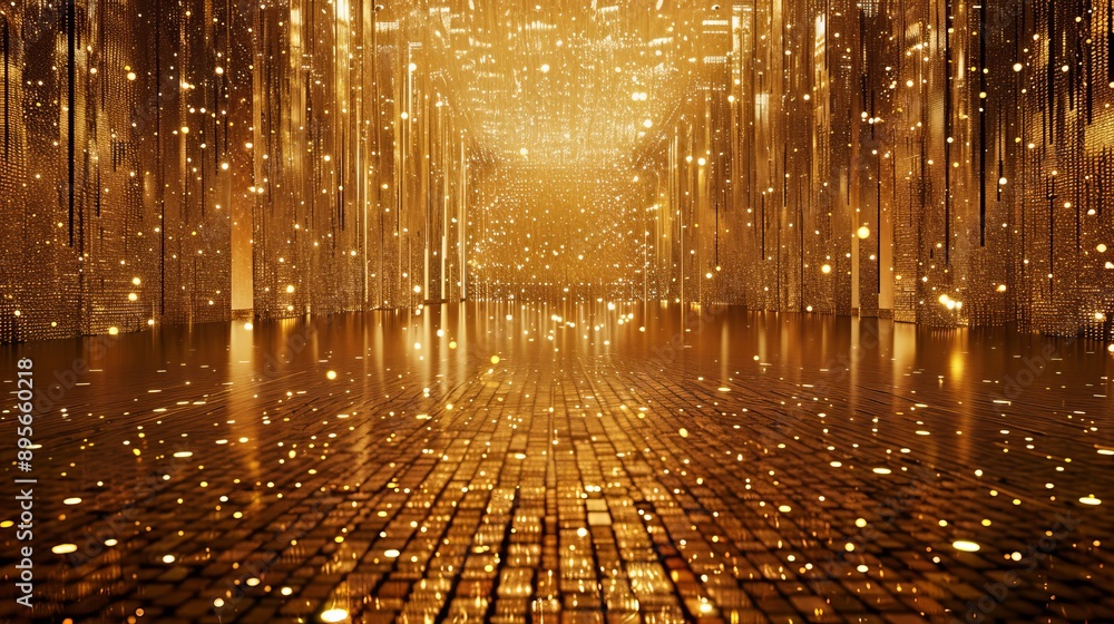 Obraz premium Sparkling Gold Sequin Background