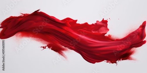 Abstract Red Swirl,  red ink brush stroke, Dark red brush splashes