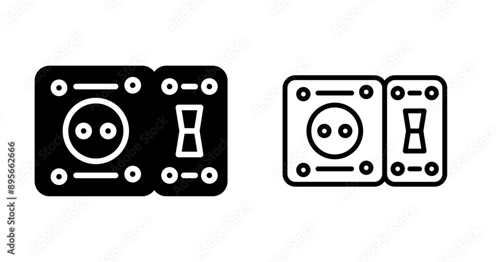 GFCI Outlet Vector Icon GFCI Outlet Vector Icon