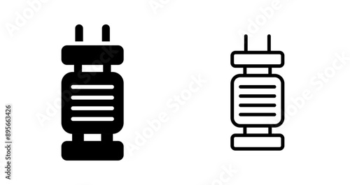 Capacitor Vector Icon