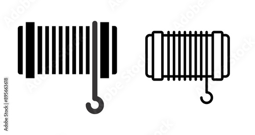 Cable Pulling Rope Vector Icon