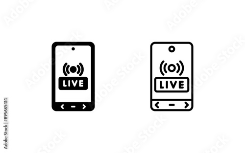Live Streaming Vector Icon