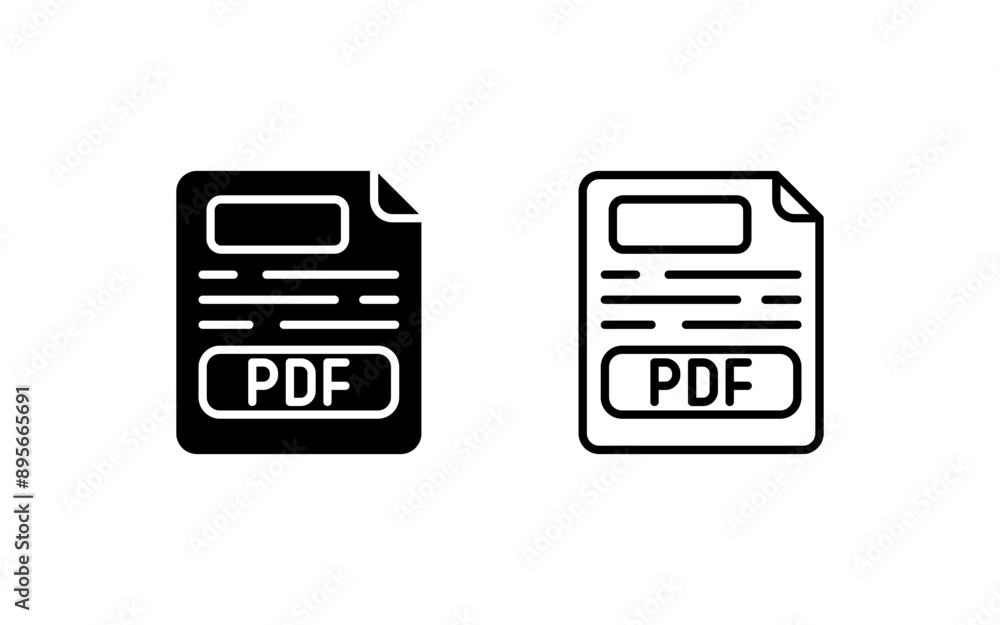 Pdf Vector Icon Pdf Vector Icon