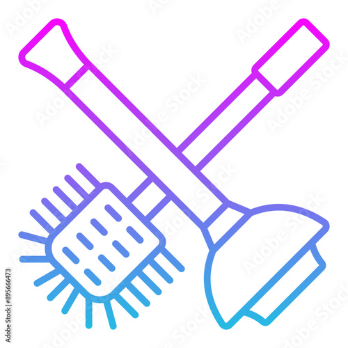 Toilet sweeping Icon