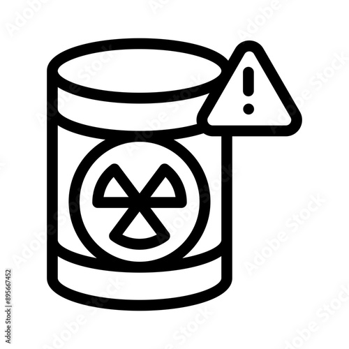 hazardous material line icon
