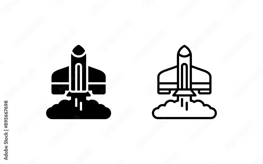 Rocket Launch Vector Icon Rocket Launch Vector Icon