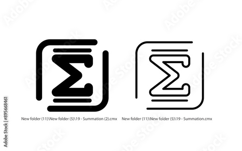 Summation Vector Icon