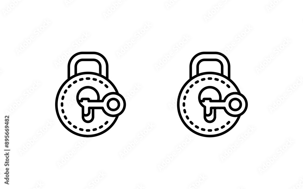 Fototapeta premium Padlock Vector Icon