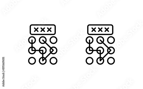 Pattern Lock Vector Icon