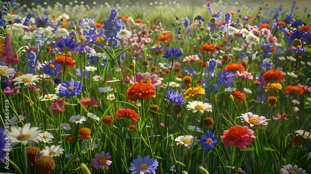 Wildflowers in Bloom: A vibrant field of wildflowers in full bloom, with a mix of colors and varieties. The image should capture the abundance and beauty of nature.
Wildflowers in Bloom: A vibrant field of wildflowers in full bloom, with a mix of colors and varieties. The image should capture the abundance and beauty of nature.