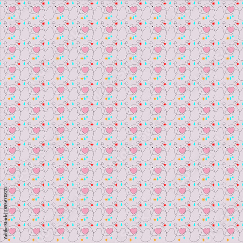 seamless pattern with hearts