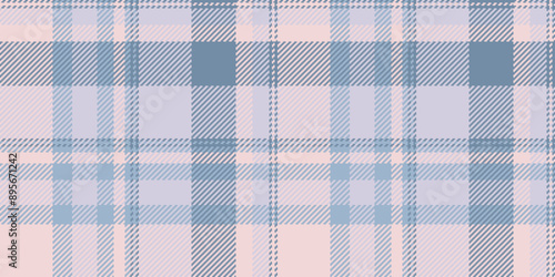 Fold tartan check texture, manufacture seamless textile plaid. Shirt pattern background vector fabric in white and light colors.