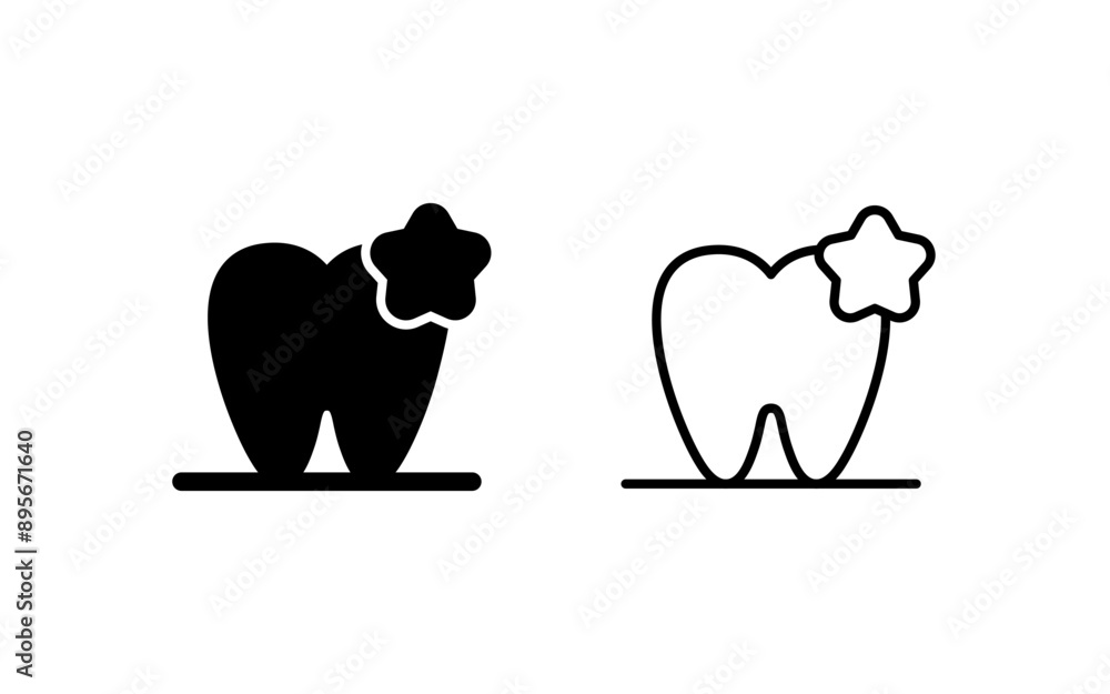 Obraz premium Tooth Vector Icon