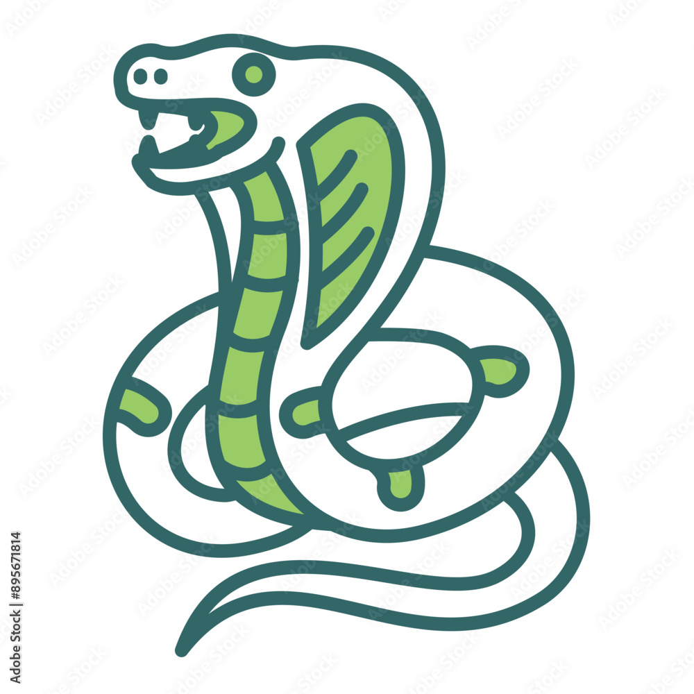 Fototapeta premium King Cobra Icon