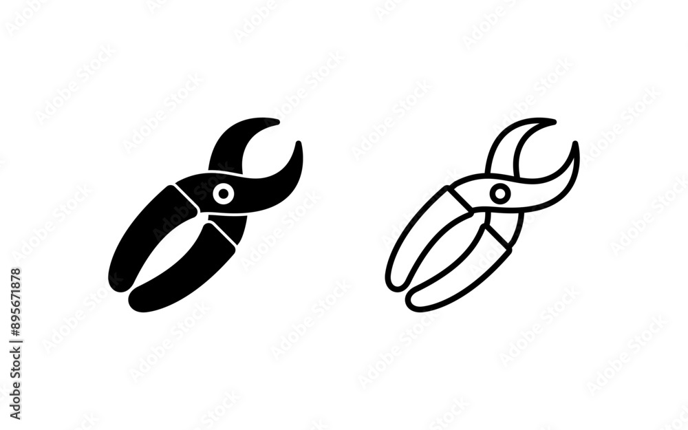 Obraz premium Nippers Vector Icon