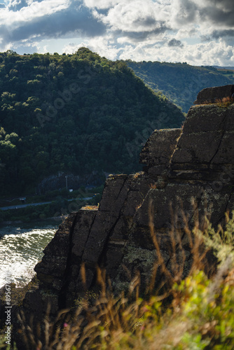 Obraz na płótnie Spitznack im Tal der Loreley, Juli 2024 w salonie