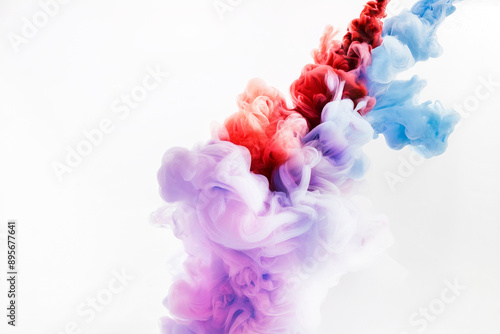 Colorful smoke feast produced in a studio environment