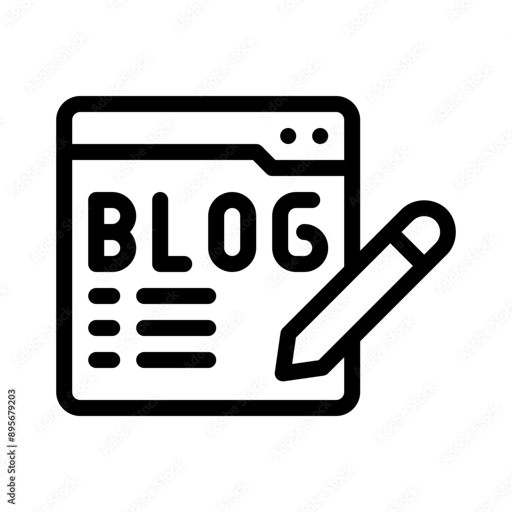 blogging line icon blogging line icon