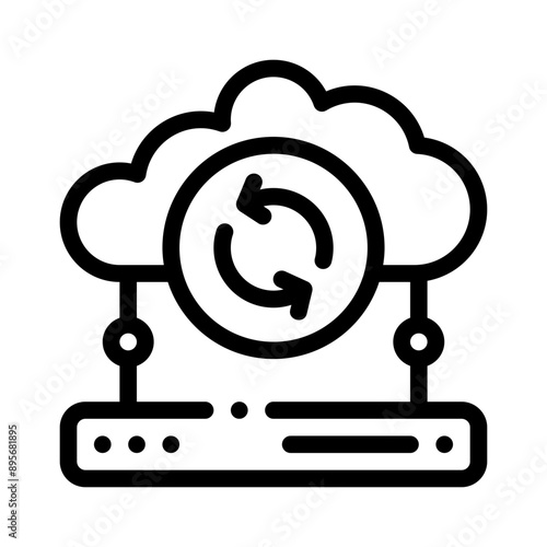 reboot line icon
