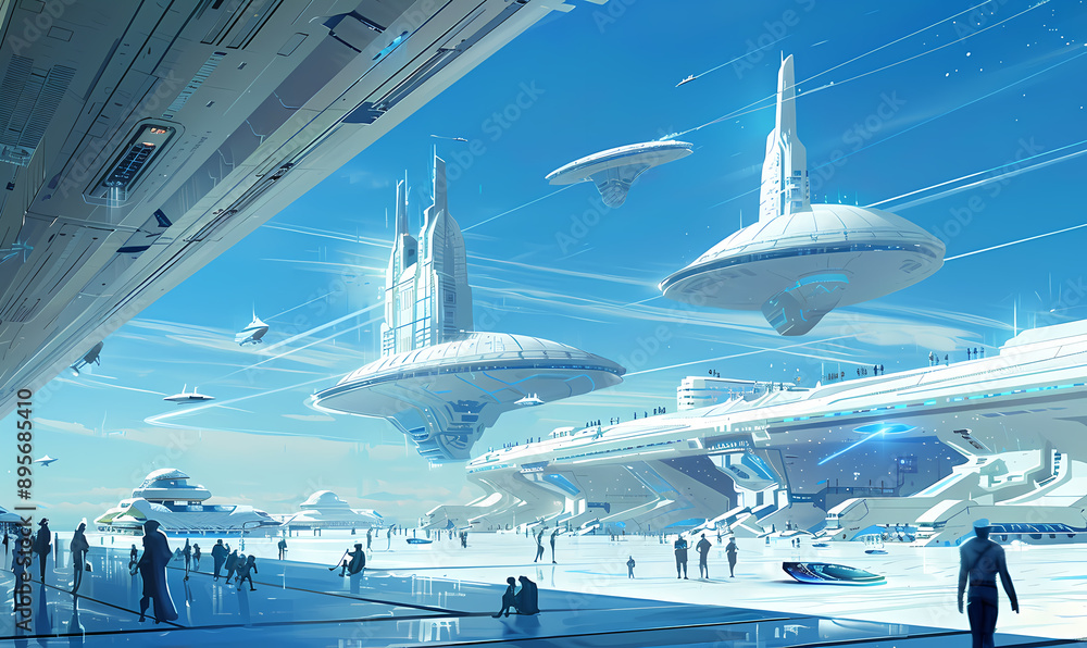Fototapeta premium Future City Technology