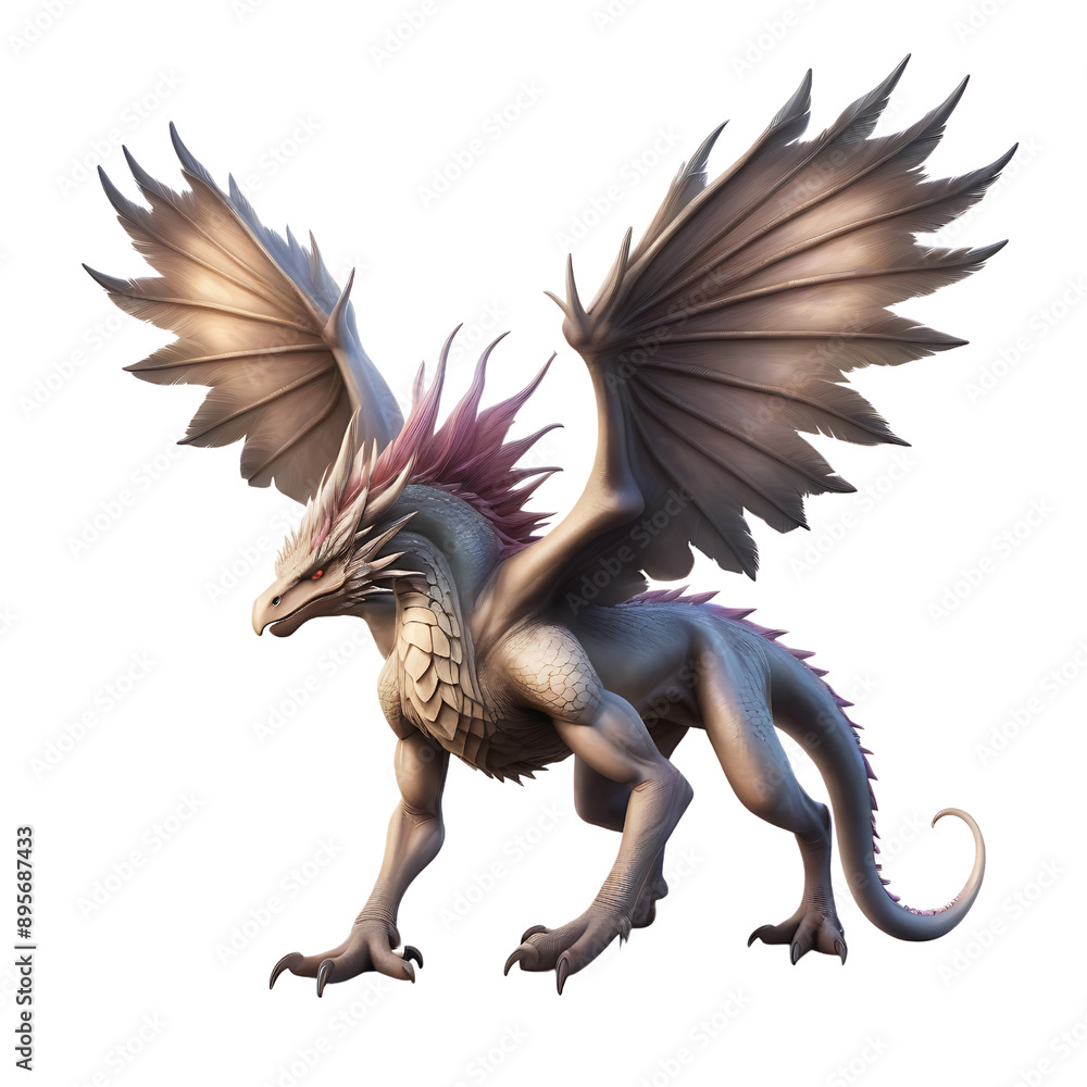 Mystical Fantasy Creature Isolated on Transparent Background Mystical Fantasy Creature Isolated on Transparent Background