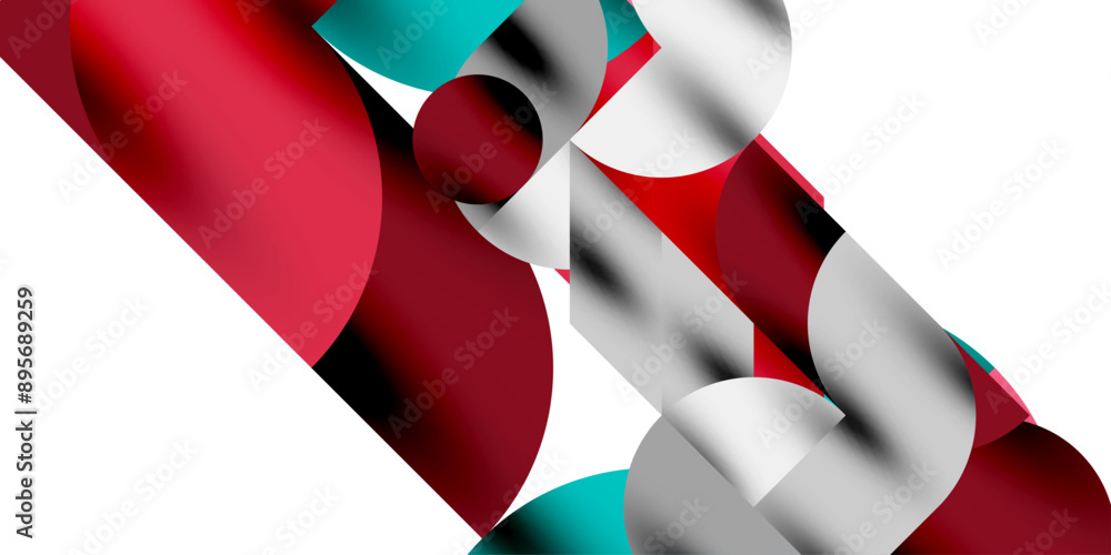Tech minimal circular shapes geometric art. Vector modern circles Tech minimal circular shapes geometric art. Vector modern circles