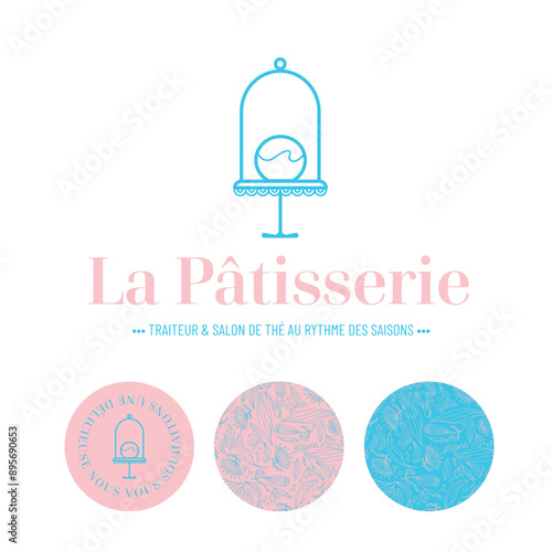 logo pâtissier, salon de thé, traiteur évènementiel