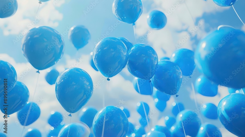 joyful balloon fiesta vibrant blue balloons float against pastel sky creating festive atmosphere with playful patterns and celebratory vibes joyful balloon fiesta vibrant blue balloons float against pastel sky creating festive atmosphere with playful patterns and celebratory vibes