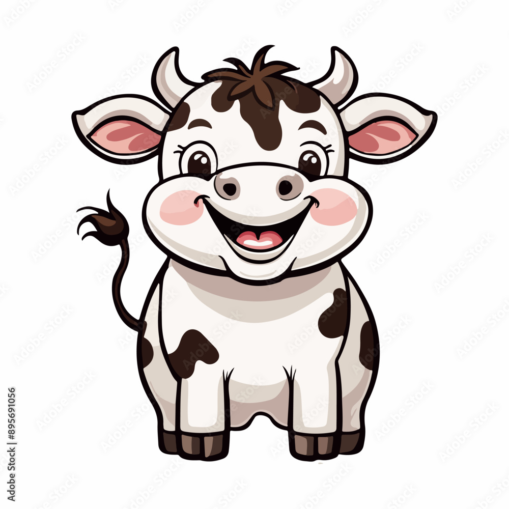 charming and whimsical illustration of a cute little cow playfully amusing itself in a delightful pose ai generated charming and whimsical illustration of a cute little cow playfully amusing itself in a delightful pose ai generated