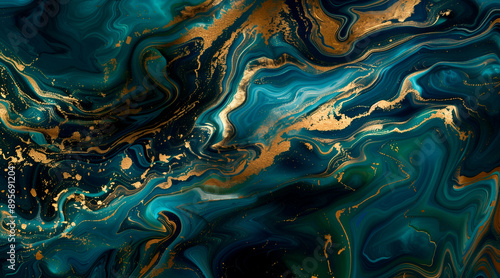 water and gold, Texture color abstract background pattern art paint liquid blue effect. Abstract texture design pattern color background gold mineral luxury ink nature wallpaper