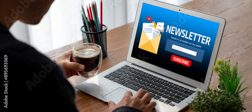 фотографія newsletter signup page on computer for customer to subscribe snugly newsletter u