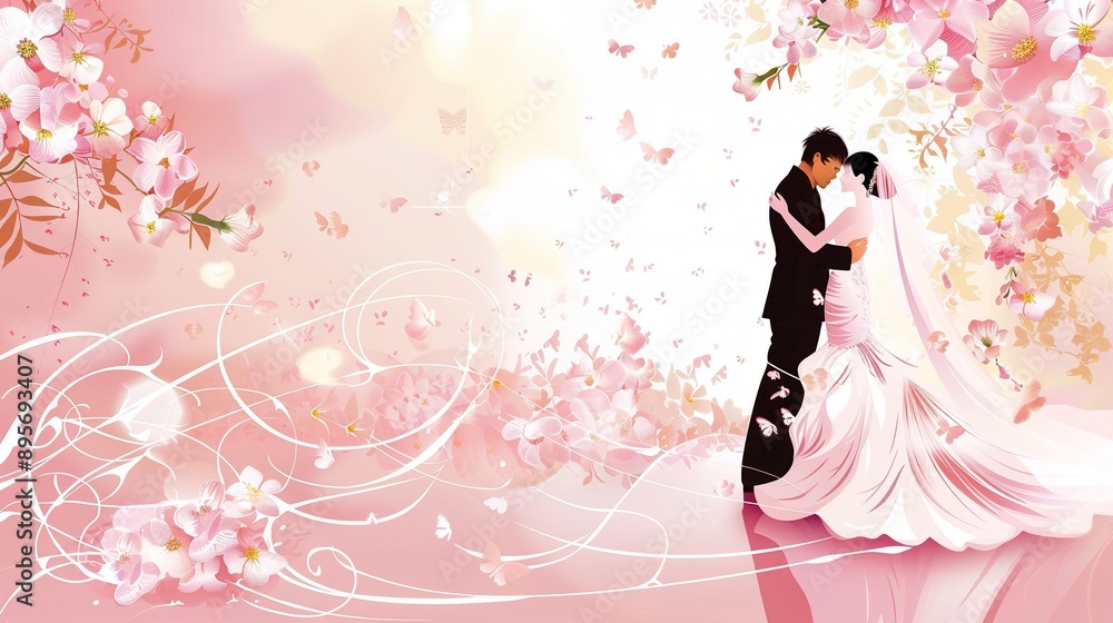 Exquisite Wedding Poster Background: Creating Romantic and Memorable Nuptial Atmosphere Exquisite Wedding Poster Background: Creating Romantic and Memorable Nuptial Atmosphere