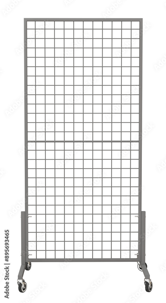 Versatile display on wheels! Black metal display rack with wire mesh ...