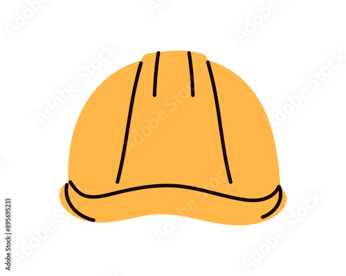 Safety helmet icon, construction helmet symbol, builders protective wearing, work headwear, industrial workers hard hat, safe equipment isolated on white background flat vector illustration.