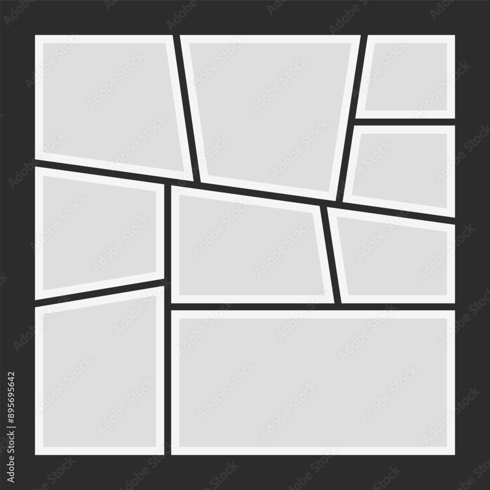 Artistic photo frame collage template Artistic photo frame collage template