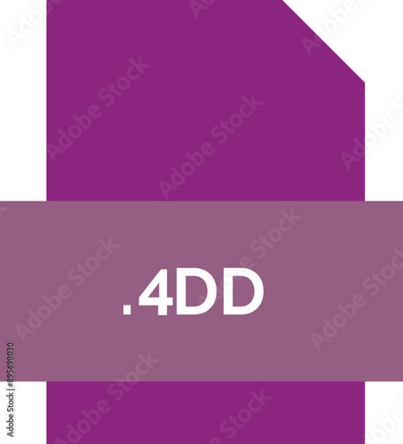 4DD File extension icon fill crisp corners with symbol