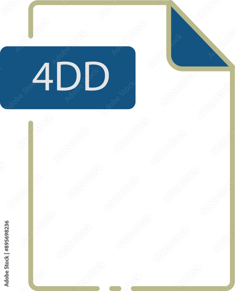4DD File format minimal icon outline 4DD File format minimal icon outline