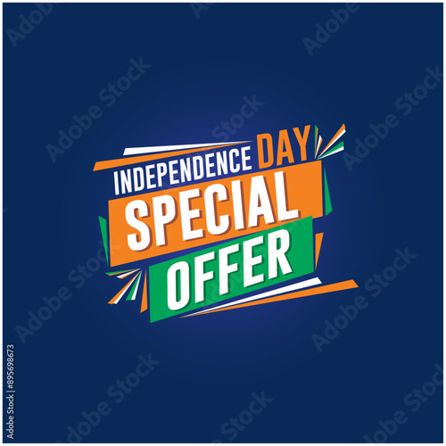 Independence Day Special Offers Logo Unit Design vector. Deals, Discounts, Dhamaka, Mega, Special, Offers, Freedom