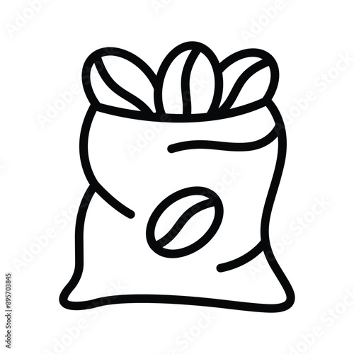 A sack of coffee beans, premium quality vector design