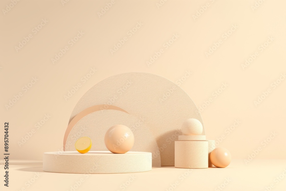 Spheres on layered waves transition from ocean depths to a sky-like gradient, background, wallpaper. Beautiful simple AI generated image in 4K, unique. Spheres on layered waves transition from ocean depths to a sky-like gradient, background, wallpaper. Beautiful simple AI generated image in 4K, unique.