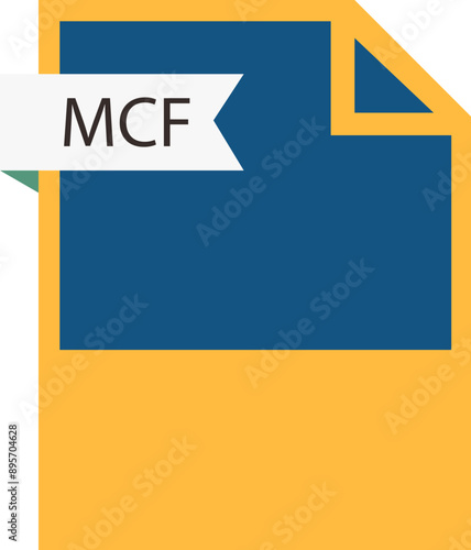 MCF  File format icon roe color fill