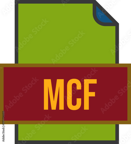 MCF File icon fill and outline crisp corners