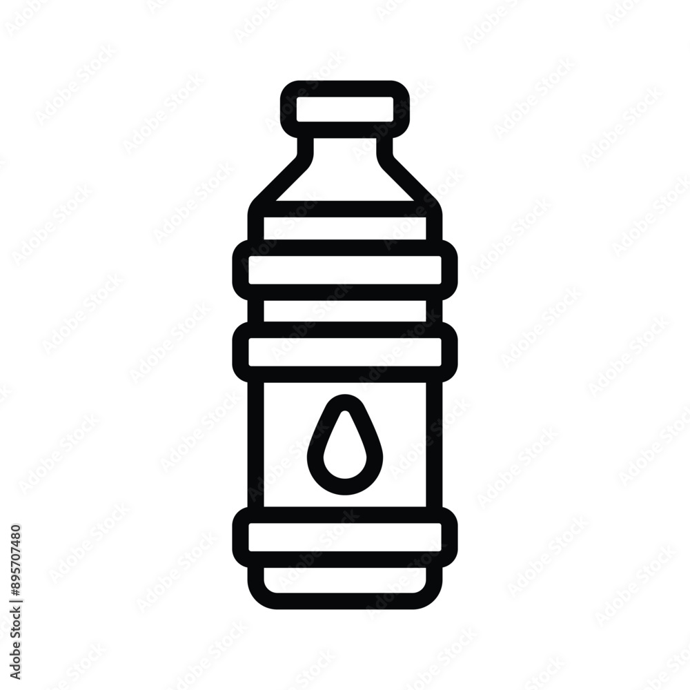 A water bottle icon representing a portable container for carrying and dispensing drinking water conveniently. A water bottle icon representing a portable container for carrying and dispensing drinking water conveniently.