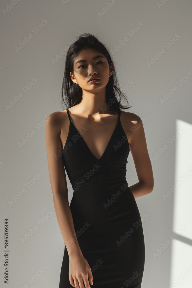 Fototapeta premium woman in black dress