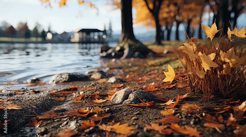 Beautiful autumn in the park