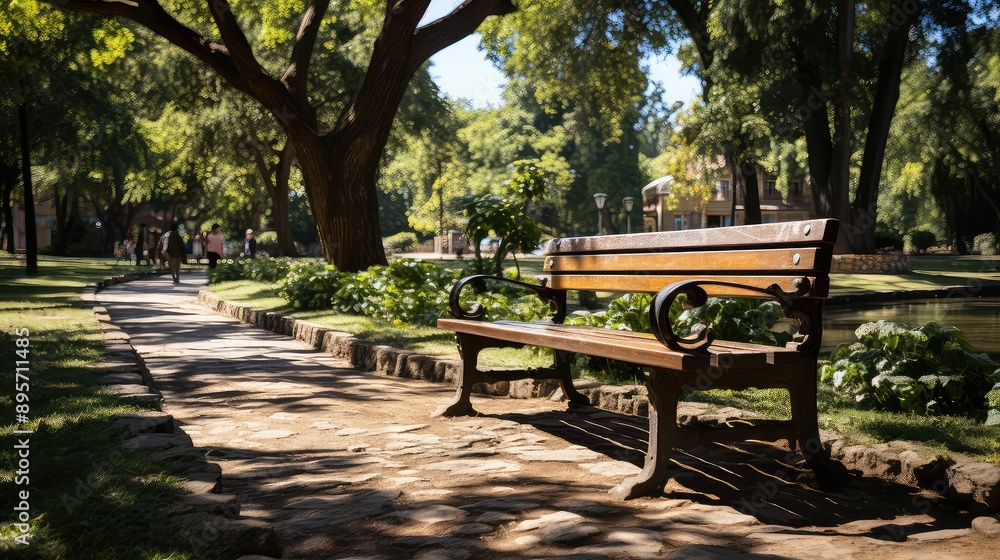Beautiful park in the city Beautiful park in the city