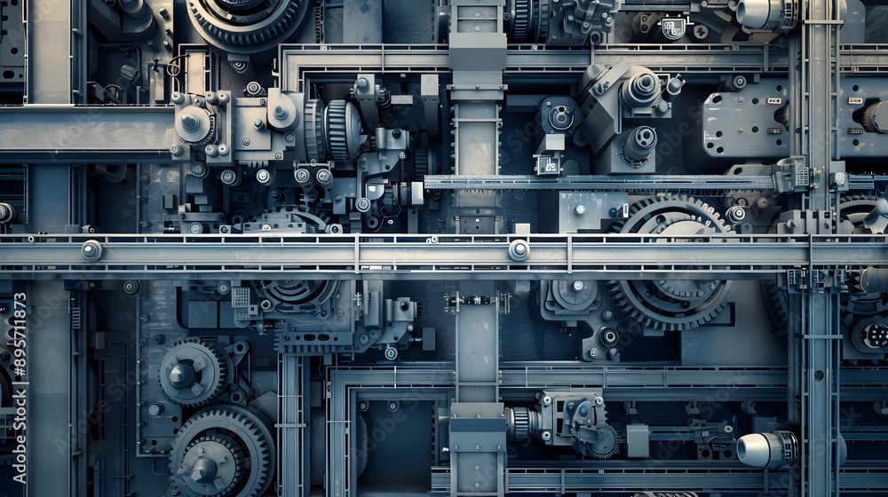 Fototapeta premium an industrial or manufacturing scene that involves repeating the same operations to produce multiple units of the same product