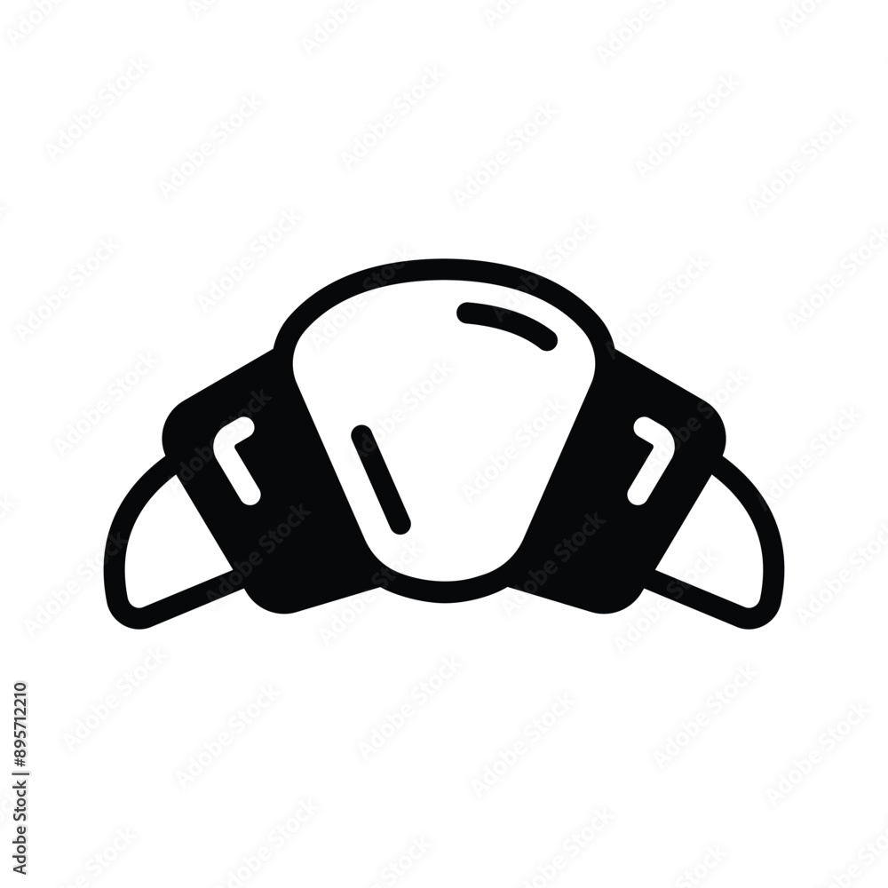 A croissant bread icon, representing a buttery and flaky pastry, perfect for breakfast or as a snack. A croissant bread icon, representing a buttery and flaky pastry, perfect for breakfast or as a snack.
