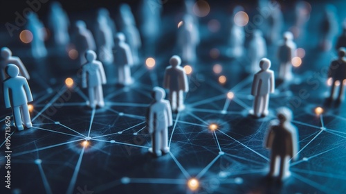 Fototapeta Naklejka Na Ścianę i Meble -  Executives touch human resource network structure, effective management and recruitment of HR, effective organizational structure, training, employment, practice.