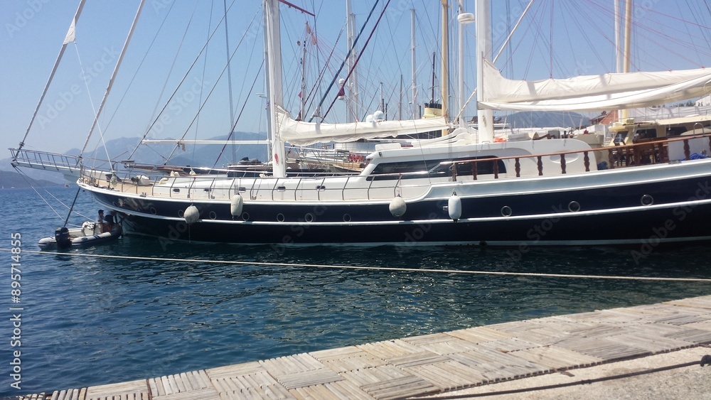 Fototapeta premium luxury yacht in the harbor